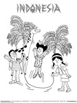 Indonesia Coloring Page Button